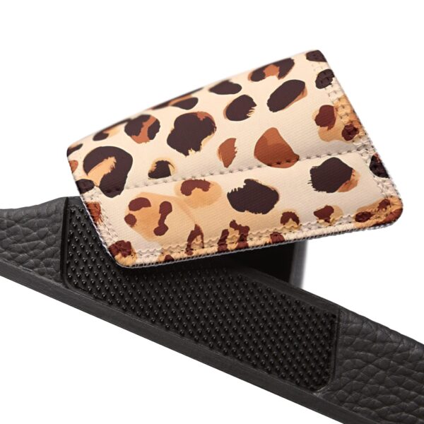 Watercolor Leopard Print Comfort Sandals – Adjustable Straps & Artistic Wild Print - Image 3