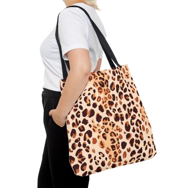 Watercolor Leopard Print Tote Bag – Canvas Style with Wild Elegance - Image 9