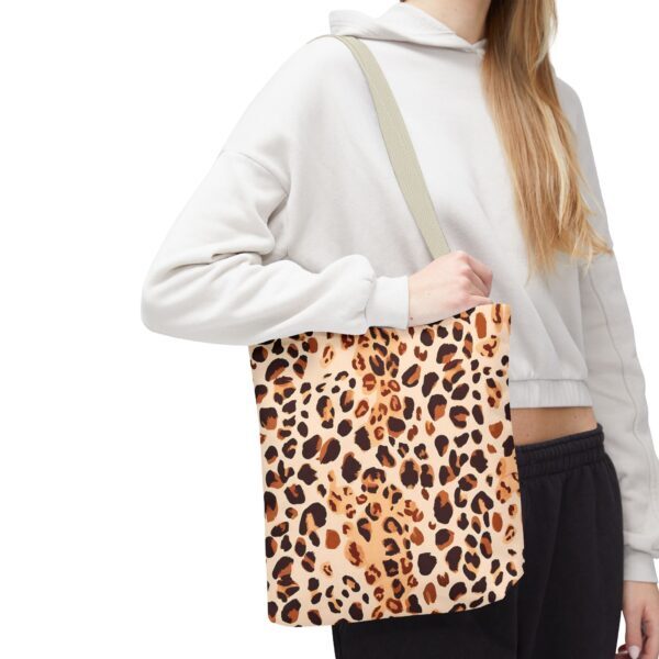 Watercolor Leopard Print Tote Bag – Canvas Style with Wild Elegance - Image 10