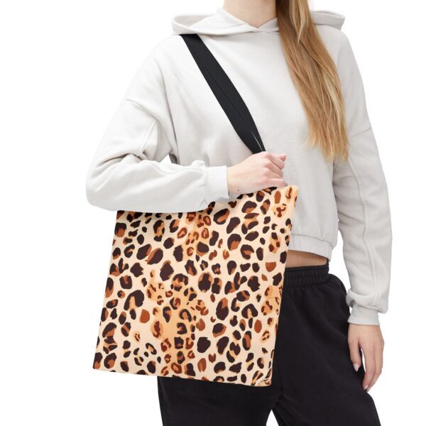 Watercolor Leopard Print Tote Bag – Canvas Style with Wild Elegance - Image 4