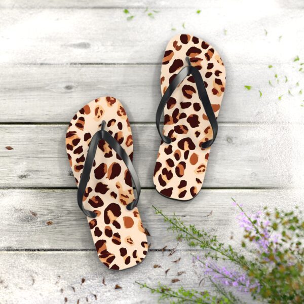 Leopard Print Flip Flops - Stylish Summer Sandals for Beach & Pool Days - Image 5