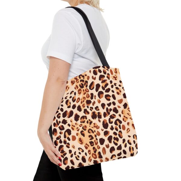 Watercolor Leopard Print Tote Bag – Canvas Style with Wild Elegance - Image 6