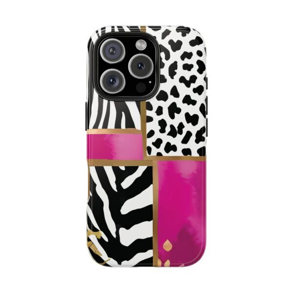 Chic Animal Print Phone Case - Tough & Stylish Zebra and Leopard Design - Image 96