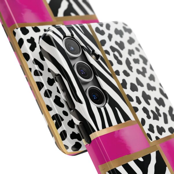 Chic Animal Print Phone Case - Tough & Stylish Zebra and Leopard Design - Image 81