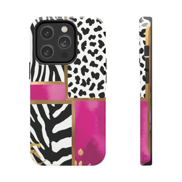 Chic Animal Print Phone Case - Tough & Stylish Zebra and Leopard Design - Image 58