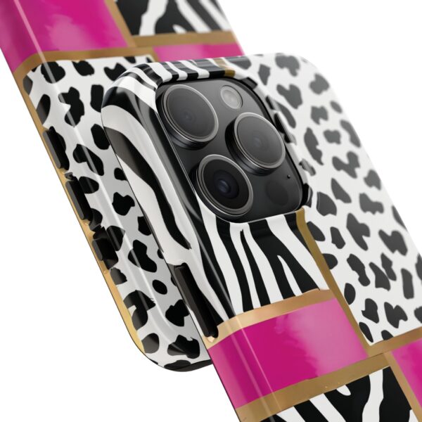 Chic Animal Print Phone Case - Tough & Stylish Zebra and Leopard Design - Image 69
