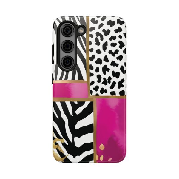 Chic Animal Print Phone Case - Tough & Stylish Zebra and Leopard Design - Image 84