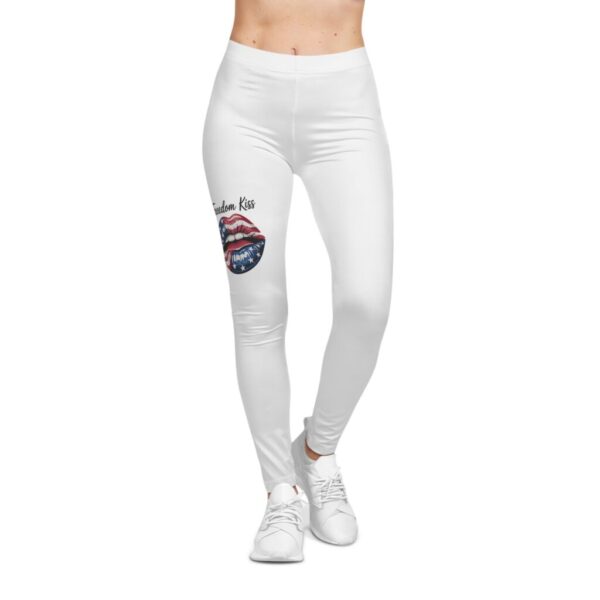 Patriotic Women's Casual Leggings, Trendy Activewear, Independence Day Outfit, Gift for Her, Everyday Comfort Leggings