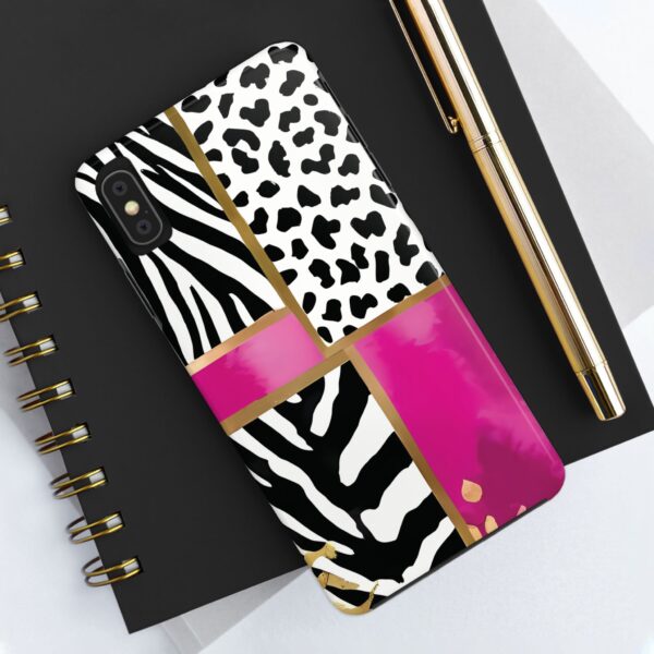 Chic Animal Print Phone Case - Tough & Stylish Zebra and Leopard Design - Image 11