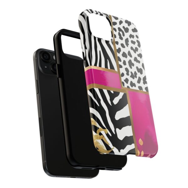 Chic Animal Print Phone Case - Tough & Stylish Zebra and Leopard Design - Image 75