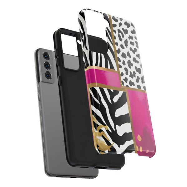 Chic Animal Print Phone Case - Tough & Stylish Zebra and Leopard Design - Image 95