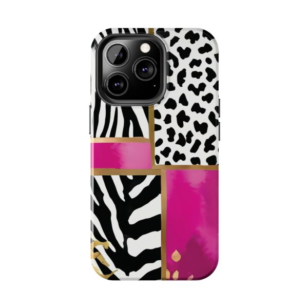 Chic Animal Print Phone Case - Tough & Stylish Zebra and Leopard Design - Image 49
