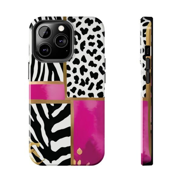 Chic Animal Print Phone Case - Tough & Stylish Zebra and Leopard Design - Image 48