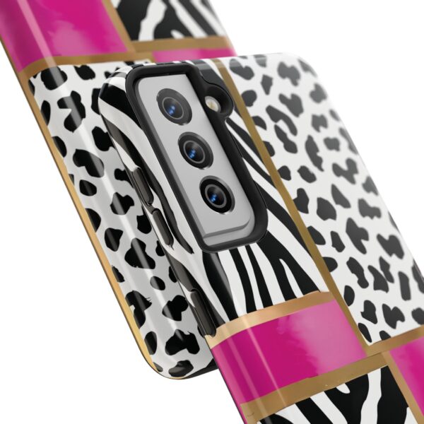 Chic Animal Print Phone Case - Tough & Stylish Zebra and Leopard Design - Image 93