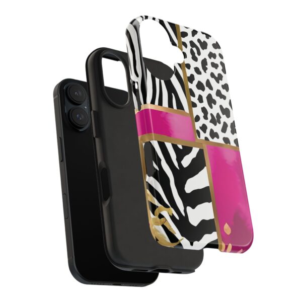 Chic Animal Print Phone Case - Tough & Stylish Zebra and Leopard Design - Image 104