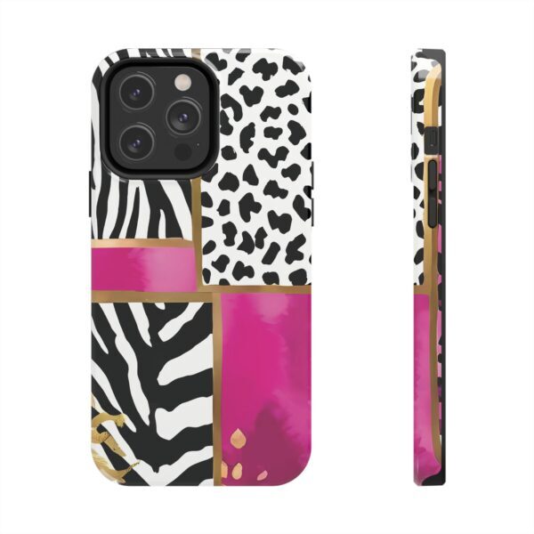Chic Animal Print Phone Case - Tough & Stylish Zebra and Leopard Design - Image 60