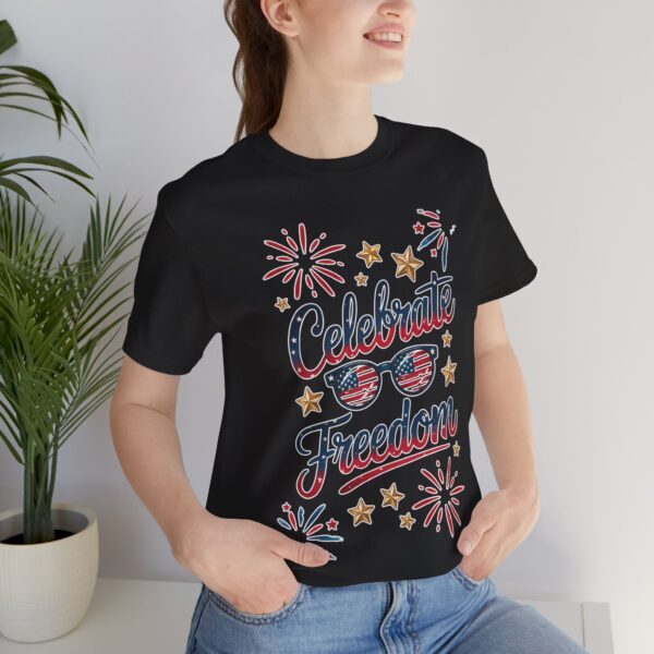 Celebrate Freedom Tee, Patriotic T-Shirt, Unisex Graphic Tee, Fourth of July, Independence Day, Summer Fun Shirt - Image 4