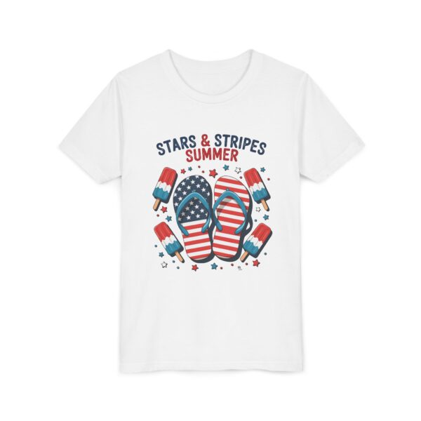 Stars & Stripes Summer Youth Tee, Kids Patriotic Shirt, Fourth of July Tee, Summer Outfit, Independence Day Apparel - Image 3