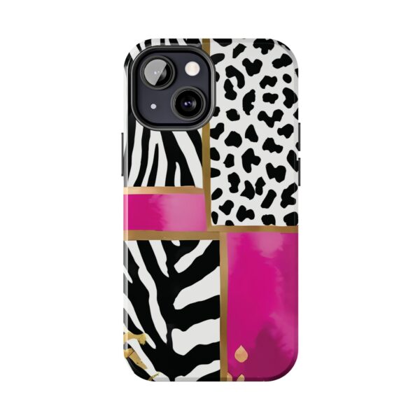 Chic Animal Print Phone Case - Tough & Stylish Zebra and Leopard Design - Image 45