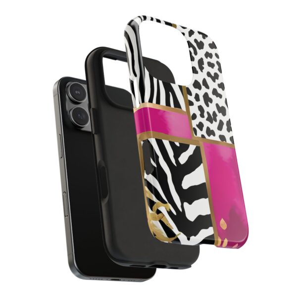 Chic Animal Print Phone Case - Tough & Stylish Zebra and Leopard Design - Image 98