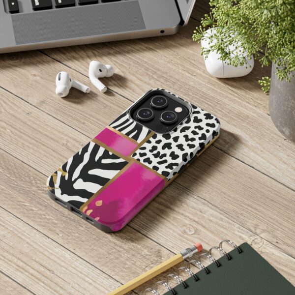 Chic Animal Print Phone Case - Tough & Stylish Zebra and Leopard Design - Image 59