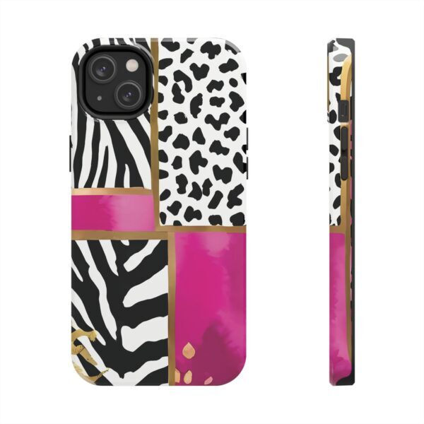 Chic Animal Print Phone Case - Tough & Stylish Zebra and Leopard Design - Image 62