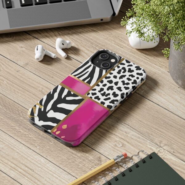 Chic Animal Print Phone Case - Tough & Stylish Zebra and Leopard Design - Image 63