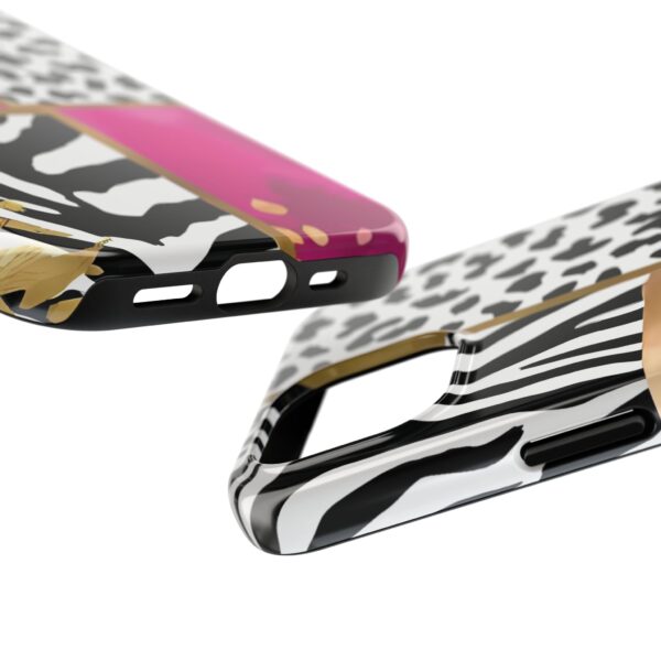 Chic Animal Print Phone Case - Tough & Stylish Zebra and Leopard Design - Image 66