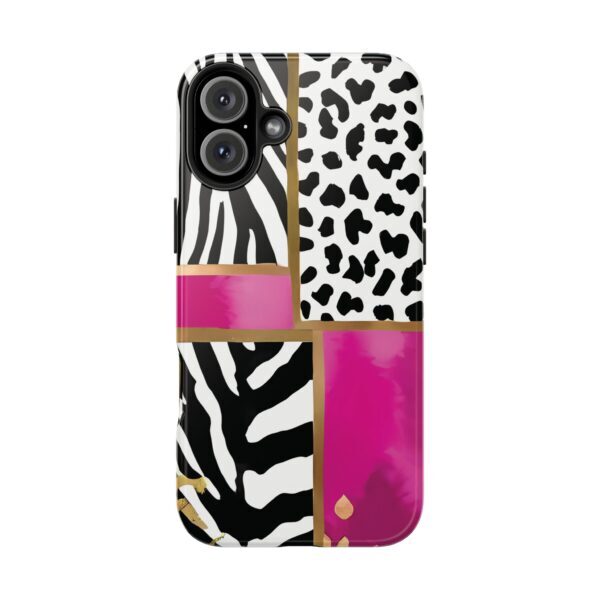 Chic Animal Print Phone Case - Tough & Stylish Zebra and Leopard Design - Image 105