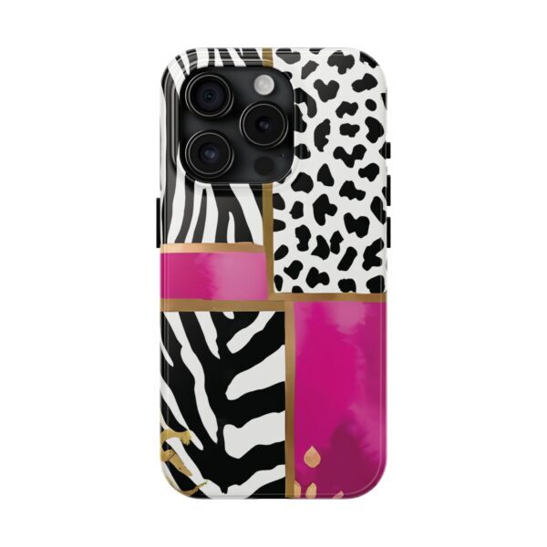Chic Animal Print Phone Case - Tough & Stylish Zebra and Leopard Design - Image 68