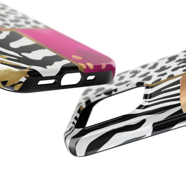 Chic Animal Print Phone Case - Tough & Stylish Zebra and Leopard Design - Image 70