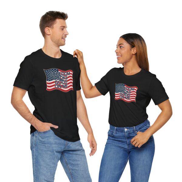 Patriotic Freedom Tee, Unisex Jersey Short Sleeve Graphic T-Shirt, 4th of July Gift, Americana Style Shirt, Casual Everyday Wear, [...] - Image 6