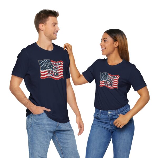 Patriotic Freedom Tee, Unisex Jersey Short Sleeve Graphic T-Shirt, 4th of July Gift, Americana Style Shirt, Casual Everyday Wear, [...] - Image 12