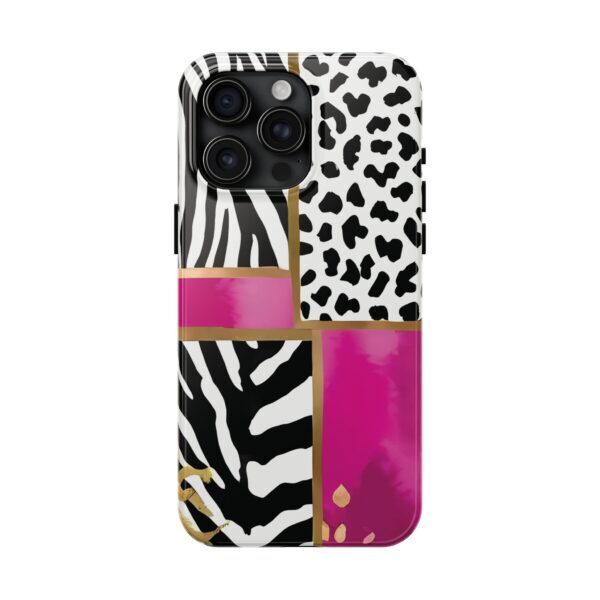 Chic Animal Print Phone Case - Tough & Stylish Zebra and Leopard Design - Image 76