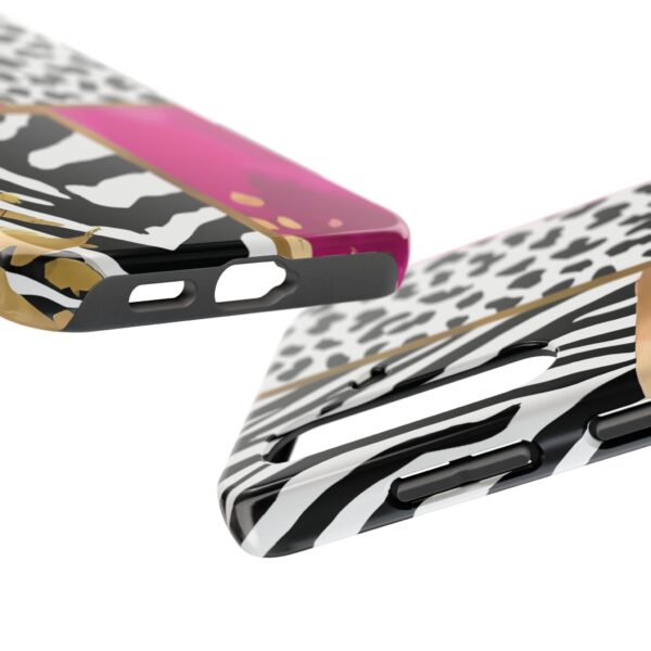 Chic Animal Print Phone Case - Tough & Stylish Zebra and Leopard Design - Image 82