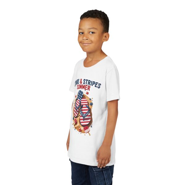 Stars & Stripes Summer Youth Tee, Patriotic T-Shirt, Independence Day Shirt, Kid's Summer Clothes, Holiday Outfit - Image 2