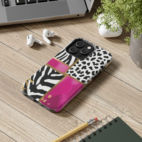 Chic Animal Print Phone Case - Tough & Stylish Zebra and Leopard Design - Image 61