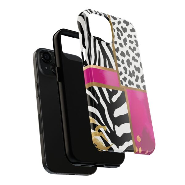 Chic Animal Print Phone Case - Tough & Stylish Zebra and Leopard Design - Image 67