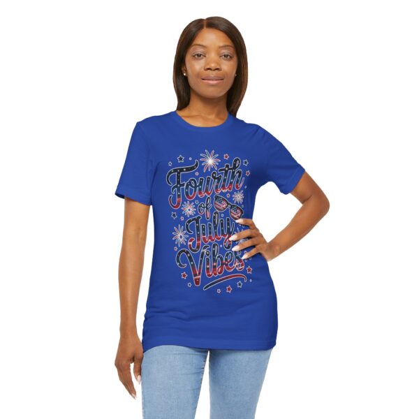 Fourth of July Vibes Unisex Jersey Tee, Patriotic T-Shirt, Summer Apparel, Holiday Outfit, Independence Day Attire, BBQ Shirt - Image 10