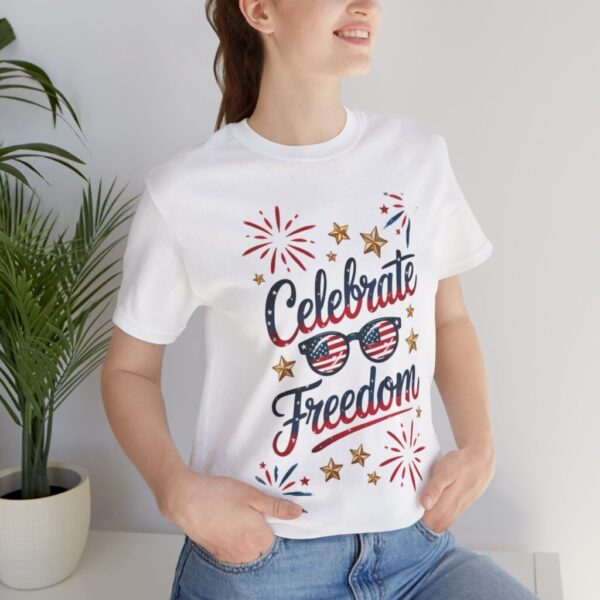 Celebrate Freedom Tee, Patriotic T-Shirt, Unisex Graphic Tee, Fourth of July, Independence Day, Summer Fun Shirt