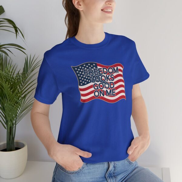 Patriotic Freedom Tee, Unisex Jersey Short Sleeve Graphic T-Shirt, 4th of July Gift, Americana Style Shirt, Casual Everyday Wear, [...] - Image 8