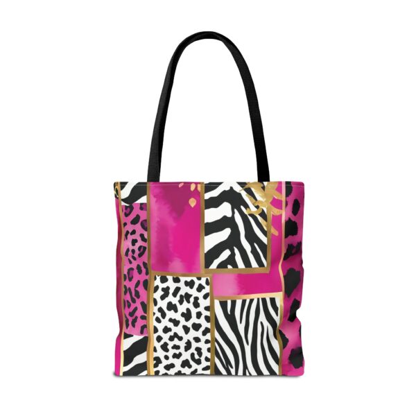 Bold Animal Print Tote Bag – Hot Pink Gold Watercolor All-Over Print - Image 10