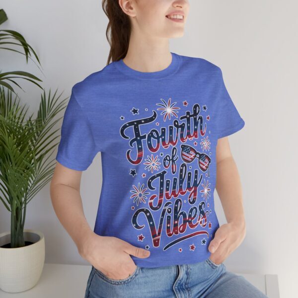 Fourth of July Vibes Unisex Jersey Tee, Patriotic T-Shirt, Summer Apparel, Holiday Outfit, Independence Day Attire, BBQ Shirt - Image 5
