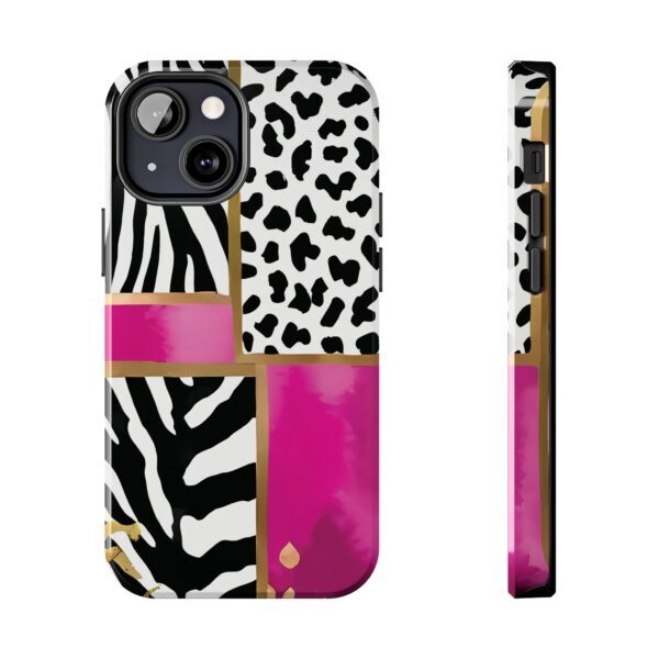 Chic Animal Print Phone Case - Tough & Stylish Zebra and Leopard Design - Image 44