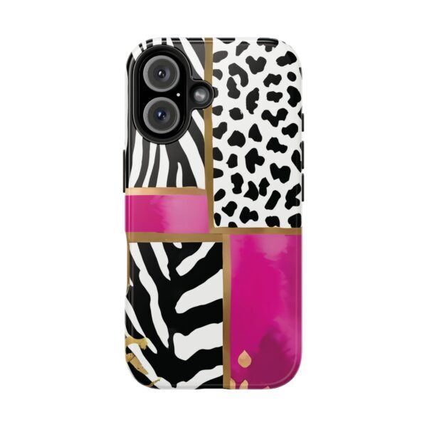 Chic Animal Print Phone Case - Tough & Stylish Zebra and Leopard Design - Image 102