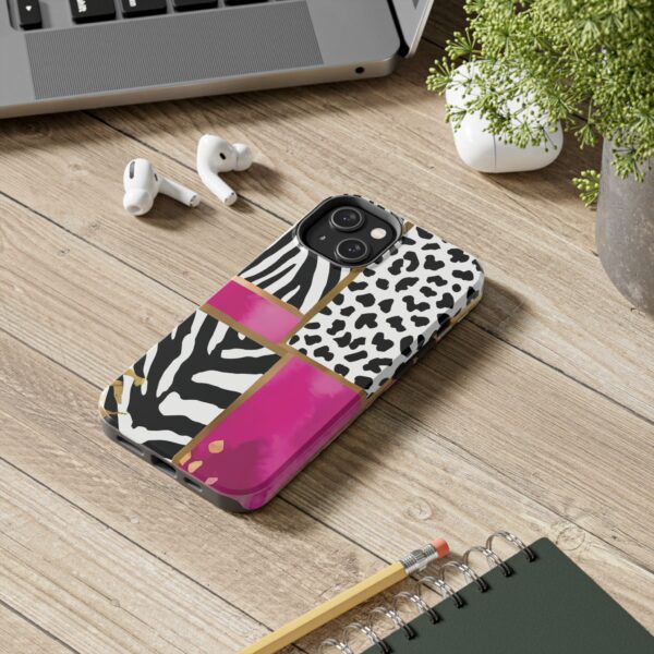 Chic Animal Print Phone Case - Tough & Stylish Zebra and Leopard Design - Image 57