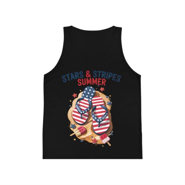 Patriotic Kid's Jersey Tank Top, Summer Apparel, Fourth of July Shirt, Stars and Stripes Tee, Fun Kids Summer Wear - Image 4