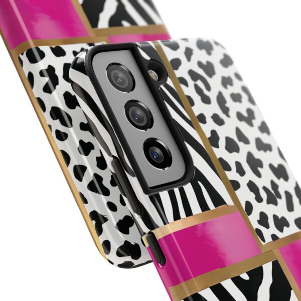 Chic Animal Print Phone Case - Tough & Stylish Zebra and Leopard Design - Image 89