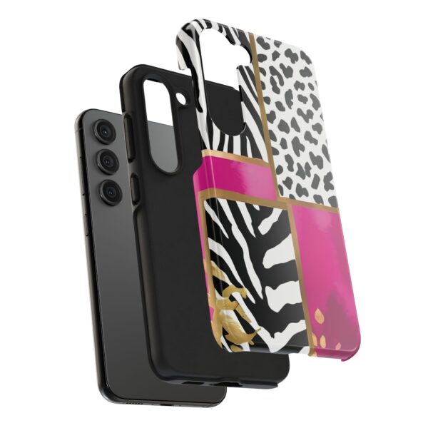 Chic Animal Print Phone Case - Tough & Stylish Zebra and Leopard Design - Image 87
