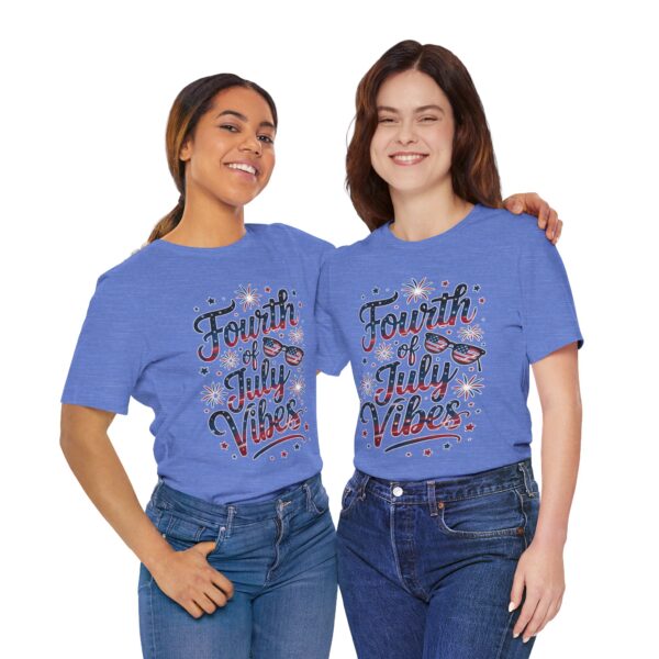 Fourth of July Vibes Unisex Jersey Tee, Patriotic T-Shirt, Summer Apparel, Holiday Outfit, Independence Day Attire, BBQ Shirt - Image 6